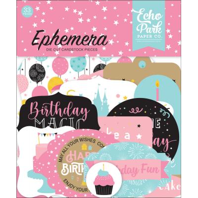 Echo Park Magical Birthday Girl Die Cuts - Ephemera